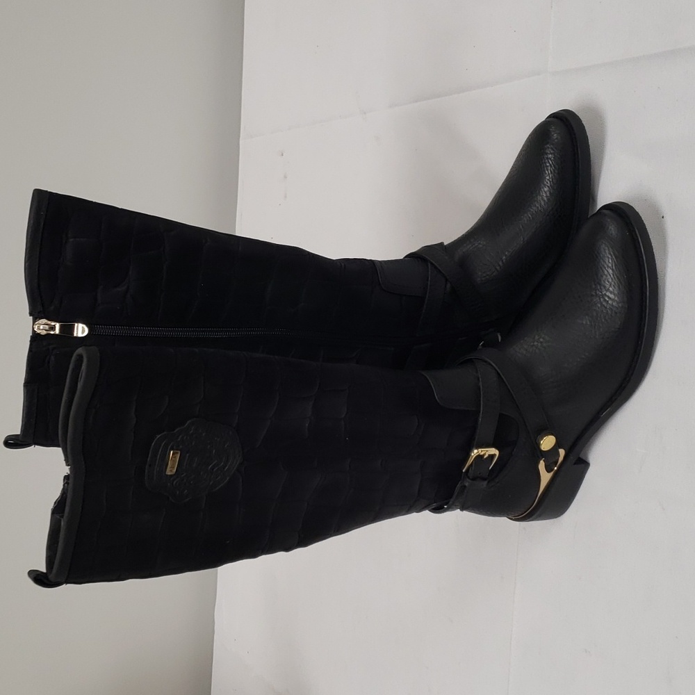 Azura Azaria Womens Riding Boots Black Leather Size 5.5 6